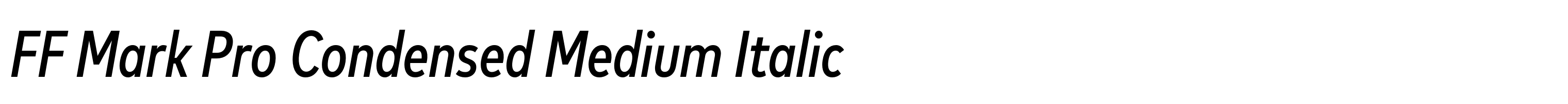 FF Mark Pro Condensed Medium Italic